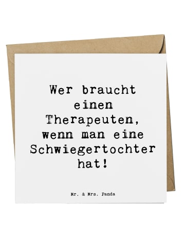 Mr. & Mrs. Panda Deluxe Karte Spruch Schwiegertochter Humor mit ... in Weiß