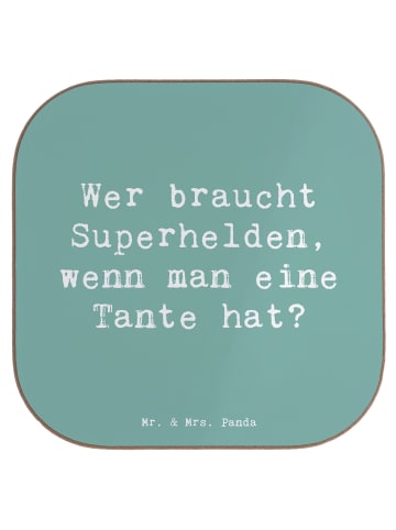 Mr. & Mrs. Panda Untersetzer Spruch Lieblings-Tante mit Spruch in Meeresbrise