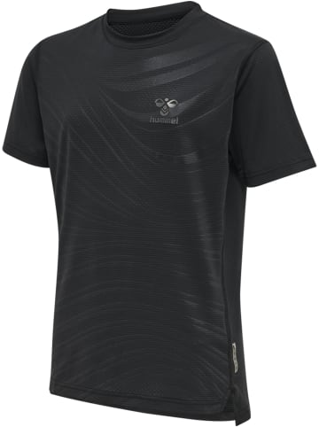 Hummel T-Shirt Hmlongrid Kinder in JET BLACK/FORGED IRON