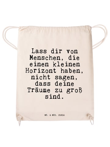 Mr. & Mrs. Panda Sportbeutel Lass dir von Menschen,... mit Spruch in Creme