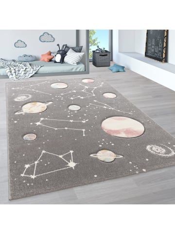 KADIMA DESIGN Kinderteppich Weltraum Kinderzimmer in Grau