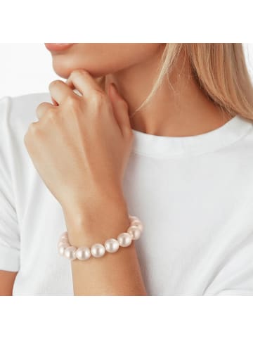 Yokoamii Armband aus Metall-Legierung mit Muschelkernperle in weiß