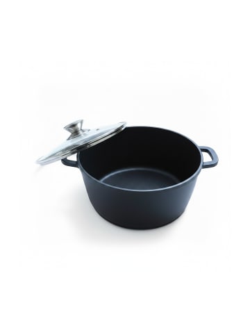 relaxdays Schmortopf in Schwarz - (H)15 x Ø32 cm