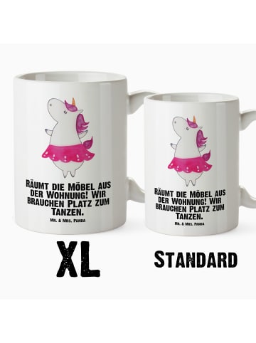 Mr. & Mrs. Panda Keramikbecher Einhorn Ballerina mit Spruch in Weiß