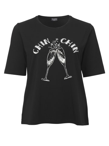 VIA APPIA DUE  Shirt Modernes T-Shirt mit Schmucksteinen in schwarz multicolor