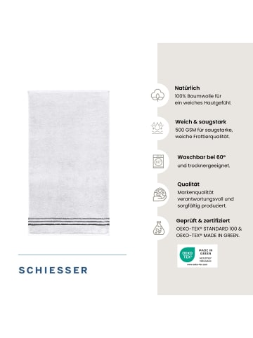 Schiesser Gästetuchset Skyline Color 5-teilig in Weiß