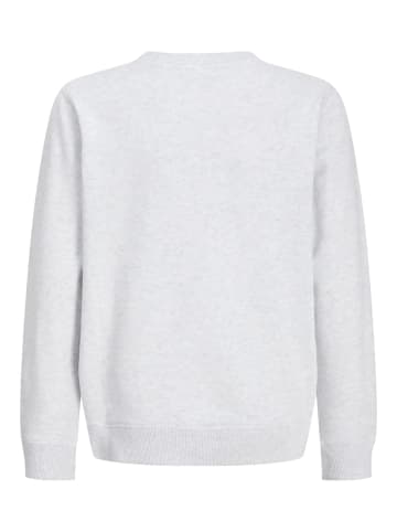 JACK & JONES Junior Sweatshirt JJCOLLEGE LOGO SWEAT CREW JNR in white melange