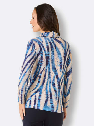 creation L Rollkragenshirt in champagner-marine-bedruckt