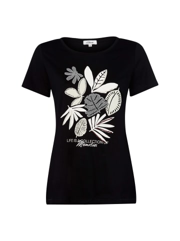 s.Oliver T-Shirt in schwarz ecru