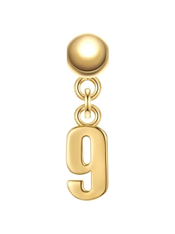 Glanzstücke München Charm Ziffer 9 aus Sterling Silber in gelbgold