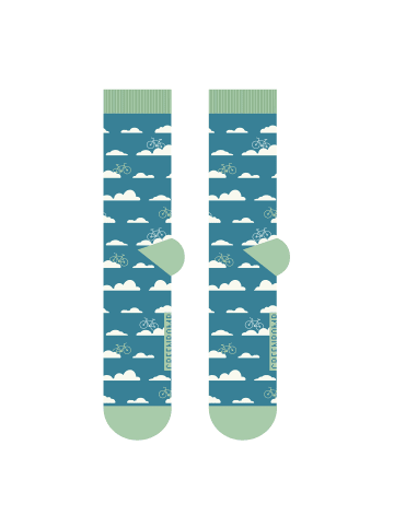 GreenBomb Socks Clouds in Mix