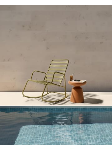 Beliani Schaukelstuhl TURI in Grün - (W) 66 x (H) 92 x (L) 96 cm