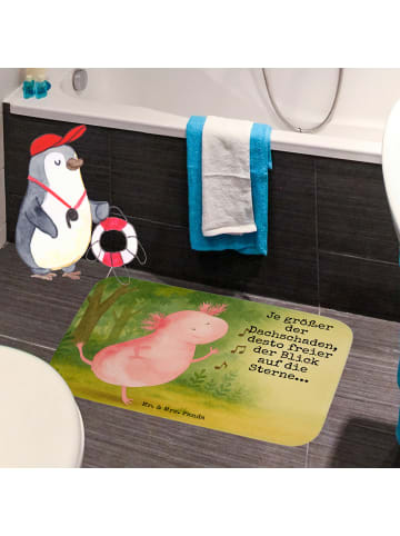 Mr. & Mrs. Panda Badteppich Axolotl Tanzen Design mit Spruch in Weiß