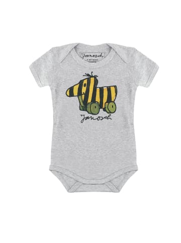 Logoshirt Baby-Body JANOSCH - TIGERENTE - Print Janosch - Tigerente in grau-meliert