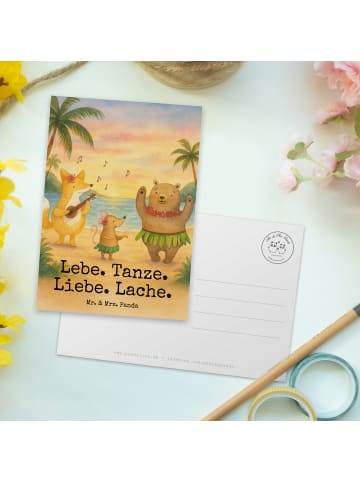 Mr. & Mrs. Panda Ansichtskarte Waldtiere Aloha Design mit Spruch in Weiß