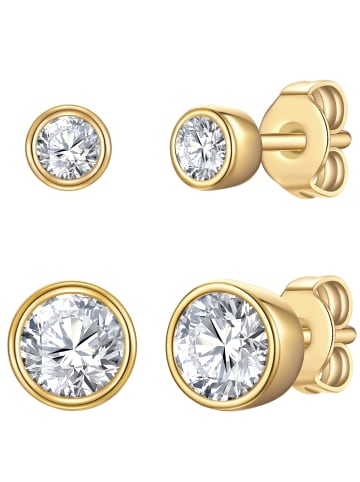 Rafaela Donata Ohrstecker aus Sterling Silber mit Zirkonia in gelbgold