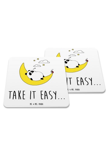 Mr. & Mrs. Panda Untersetzer Set Panda Easy mit Spruch in Weiß