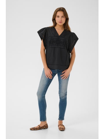 CULTURE Kurzarm-Bluse CUleso in Black