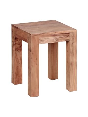 KADIMA DESIGN Beistelltisch MUMBAI Massiv-Holz 35 x 35 cm Wohnzimmer-Tisch in Akazie