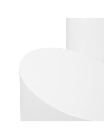 home24 Beistelltisch Elipse (2er-Set) in Hochglanz Weiß