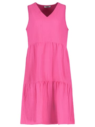 Sublevel Elegantes Ärmelloses Midi-Kleid mit V-Ausschnitt in Pink