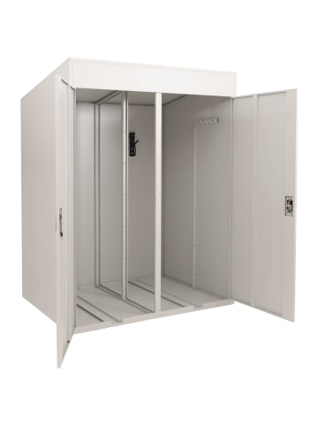 MCW 2er-Fahrradgarage H66b, Hellgrau