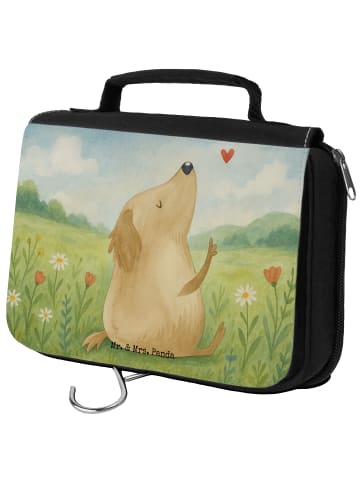 Mr. & Mrs. Panda Kulturbeutel Hund Liebe Design ohne Spruch in Weiß