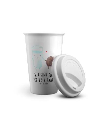 Mr. & Mrs. Panda Kaffeebecher To Go Milch Keks mit Spruch in Weiß