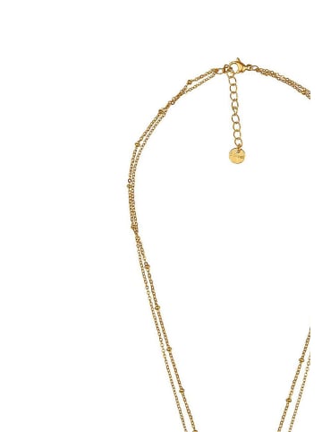 ANELY Layering Halskette mit Perlmutt Stein Anhänger Modeschmuck in Gold