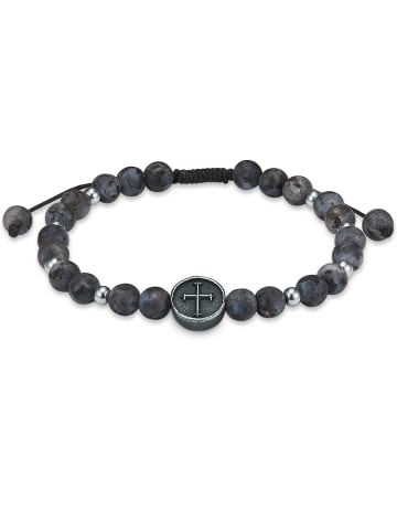 True Rebels Silber-Set Kreuz in grau