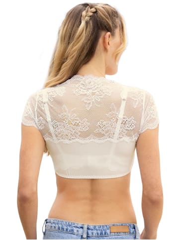 Nina von C. Dirndlbluse, kurzarm in champagner
