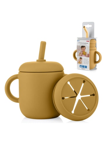 Reer 2in1 Trink- und Snackbecher gelb in Gelb ab 12 Monate