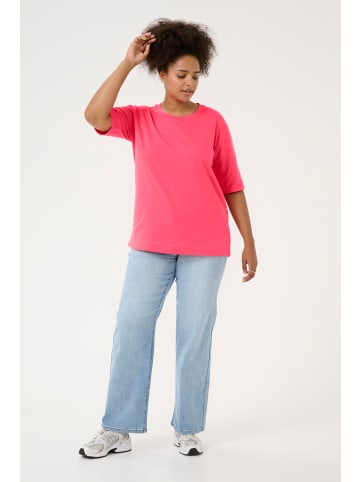 KAFFE curve T-Shirt kurzarm KCmina Loose fit in Raspberry