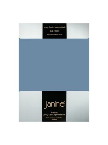 Janine Spannbettlaken Jersey Elastic in denimblau