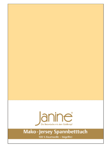 Janine Spannbetttuch Mako Feinjersey in vanille