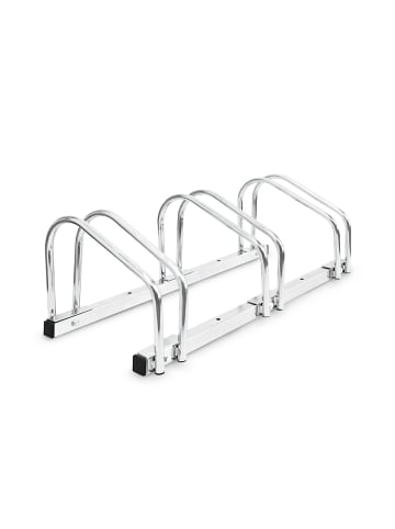relaxdays 2 x Fahrradständer in Silber - (B)73 x (H)26 x (T)32 cm