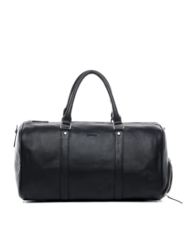 BACCINI Leder-Reisetasche echt Leder Weekender groß schwarz-52-cm in schwarz