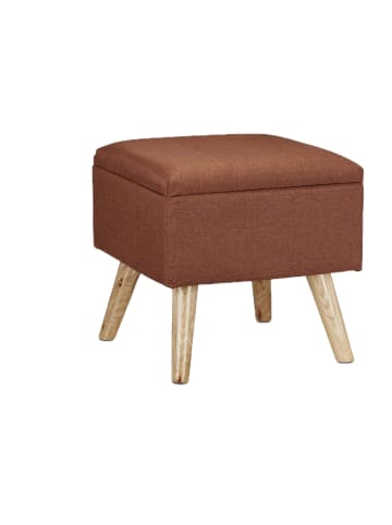 relaxdays Hocker in Braun - (B)40 x (H)40 x (T)40 cm