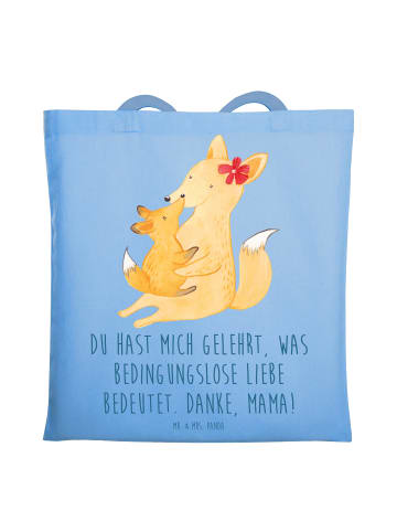 Mr. & Mrs. Panda Beutel Mama Liebe mit Spruch in Sky Blue