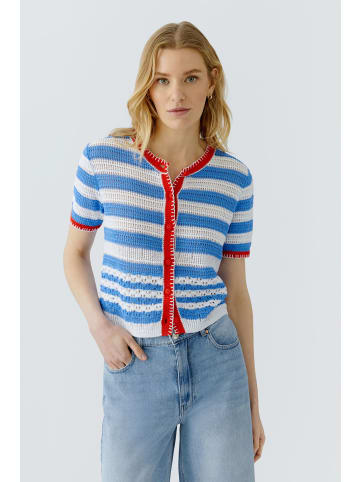 Oui Strickjacke in lt blue rose