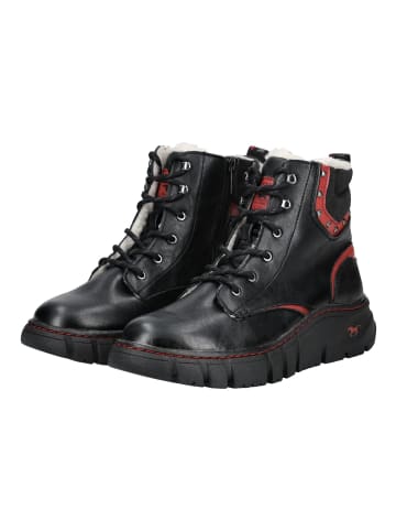 Mustang Stiefelette Schwarz/Rot