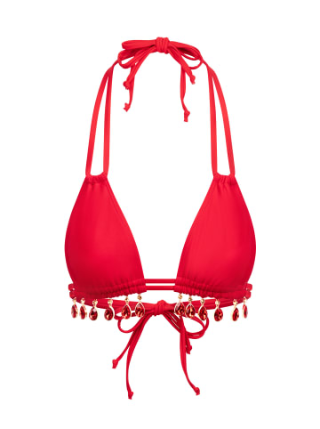 Moda Minx Bikinioberteil Selene Droplet Double Strap Triangle Top in Red