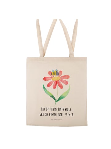 Mr. & Mrs. Panda Shopping Tasche Hummel Blume mit Spruch in Creme