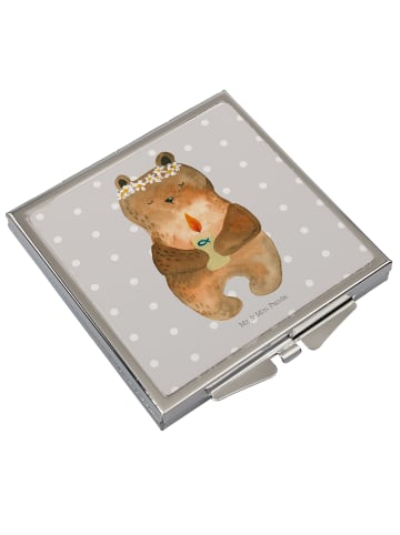 Mr. & Mrs. Panda Kosmetikspiegel Bär Kommunion ohne Spruch in Grau Pastell