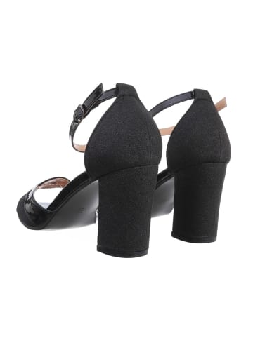 Ital-Design High-Heel Sandalette in Schwarz