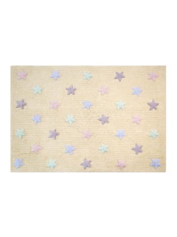 Lorena Canals Teppich   "Tricolor Stars" in Mehrfarbig -   120x160 cm