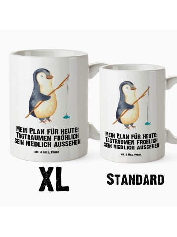 Mr. & Mrs. Panda XL Tasse Pinguin Angler mit Spruch in Weiß