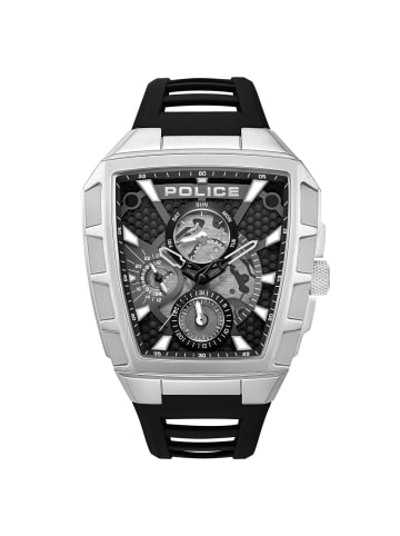 Police Herrenuhr Multifunktion Tough Gear Schwarz / Silber