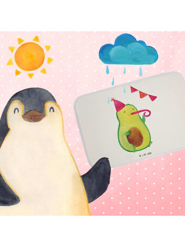 Mr. & Mrs. Panda Badematte Avocado Geburtstag ohne Spruch in Weiß