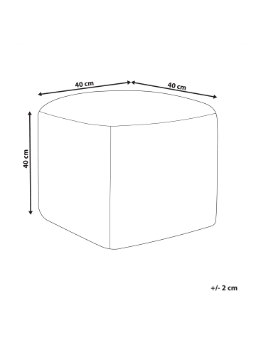 Beliani Pouf MABULA in Beige/Schwarz - (W) 40 x (H) 40 x (L) 40 cm